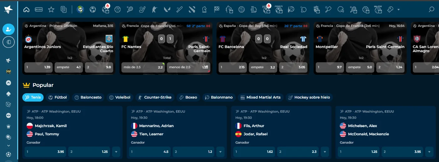 Apuestas Deportivas y eSports en Casino Estrella